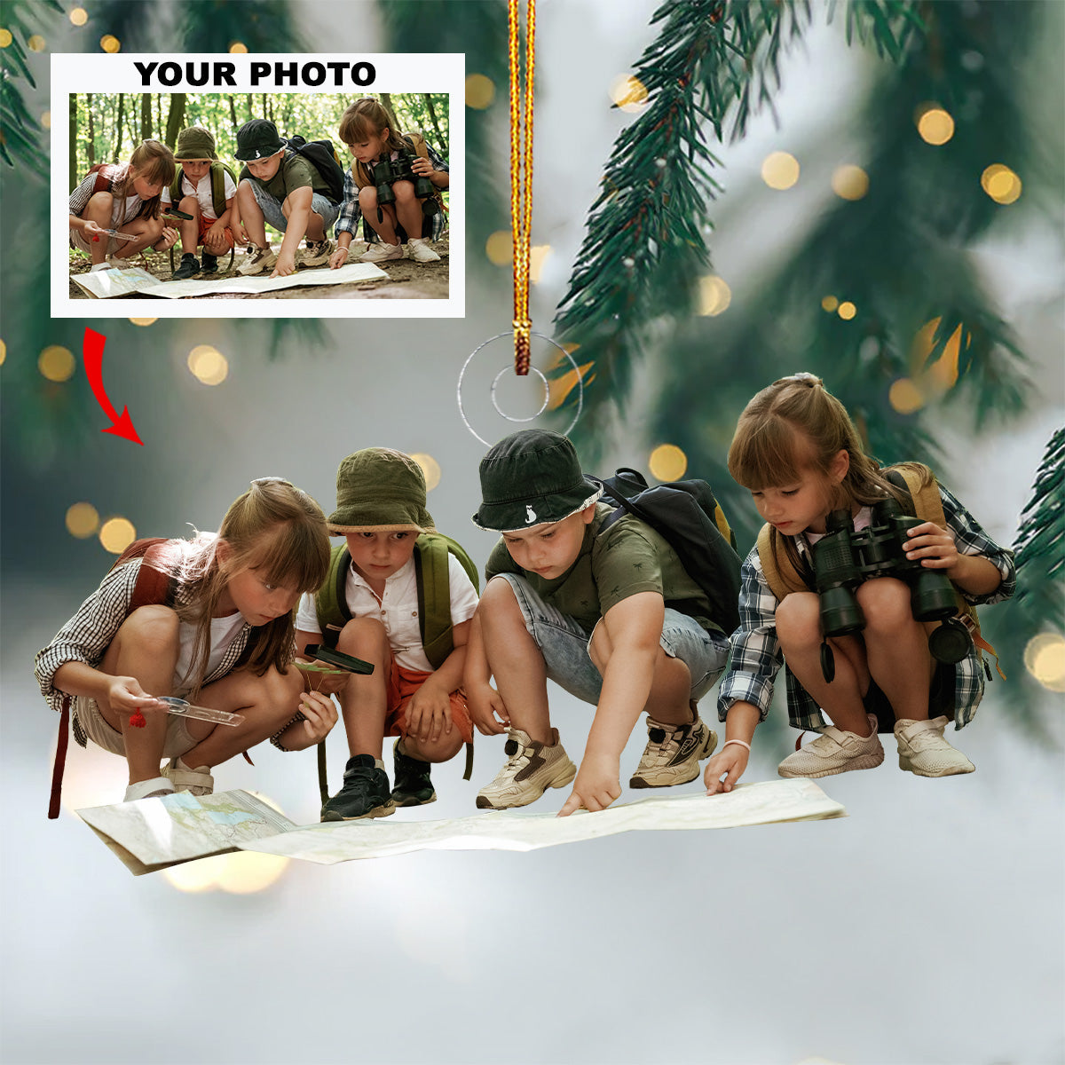 Adventure Seeker - Personalized Photo Mica Ornament - Christmas Gift For Family, Family Members