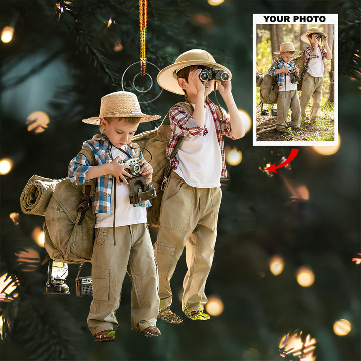 All-Star Scout - Personalized Photo Mica Ornament - Christmas Gift For Family, Family Members