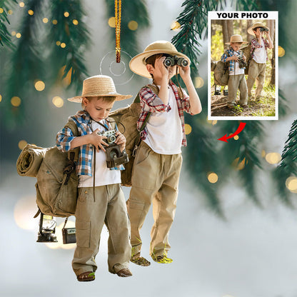 All-Star Scout - Personalized Photo Mica Ornament - Christmas Gift For Family, Family Members