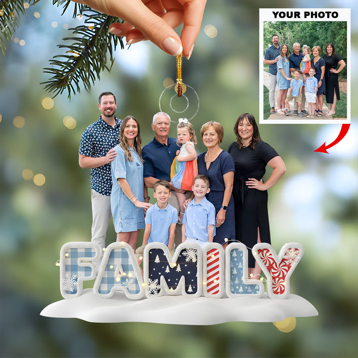 Together Is Best To Be - Customized Photo Ornament - Christmas Gift For Family Members UPL0LDH007