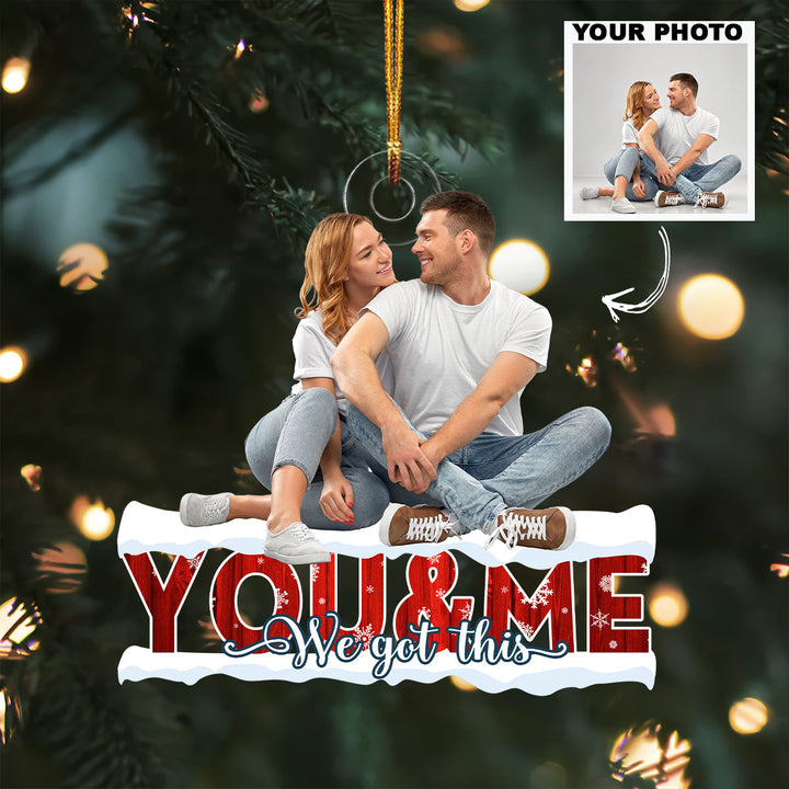 Customized Photo Ornament - Personalized Photo Mica Ornament - Christmas Gift For Couple, Wife, Husband UPL0HD022