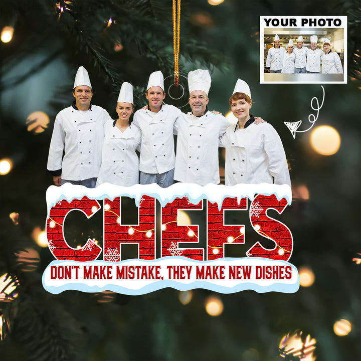 Chefs Ornaments - Personalized Custom Photo Mica Ornament - Christmas Gift For Chefs UPL0HT006