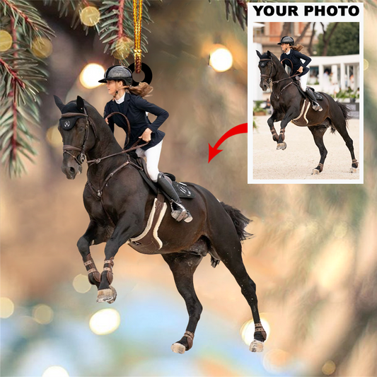 Customized Your Photo Ornament  - Personalized Photo Mica Ornament - Christmas Gifts For Family Member