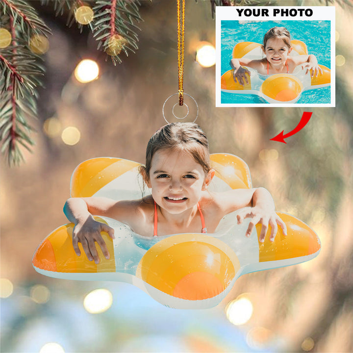 Little Star - Personalized Photo Mica Ornament - Gift For Baby, Family Members