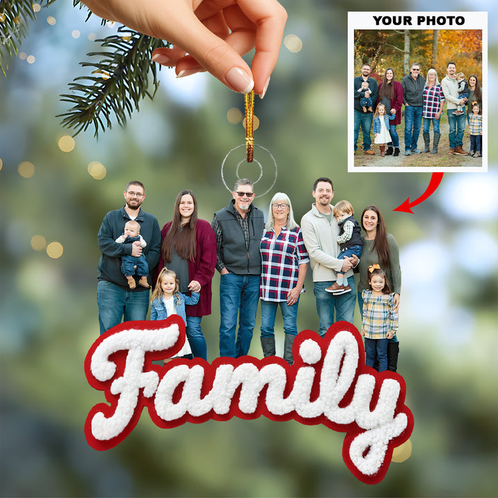 Where Love is Endless - Personalized Photo Mica Ornament - Christmas Gift For Family Members UPL0LDH008