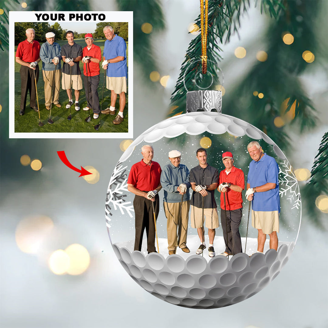 Golf Team - Personalized Photo Mica Ornament - Christmas Gift For Golf Lover UPL0PD045