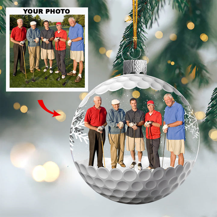 Golf Team - Personalized Photo Mica Ornament - Christmas Gift For Golf Lover UPL0PD045