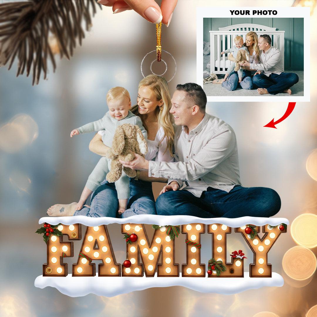 Every Moment Cherished - Customized Photo Ornament - Christmas Gift For Family Members UPL0LDH005