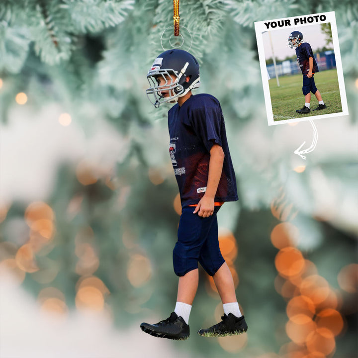 Tiny Rugby Player - Personalized Photo Mica Ornament - Christmas Gift For Rugby Players, Rugby Lovers