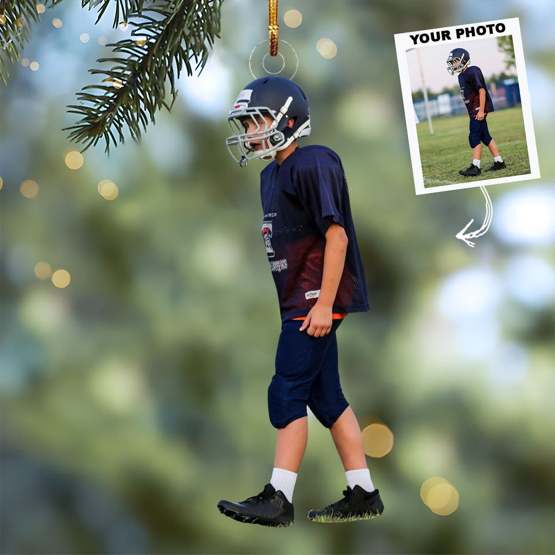 Tiny Rugby Player - Personalized Photo Mica Ornament - Christmas Gift For Rugby Players, Rugby Lovers