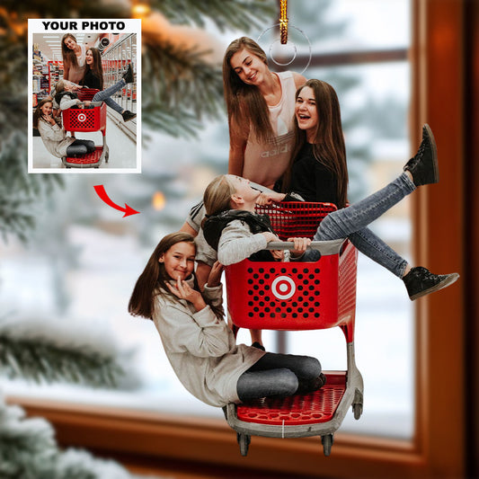 Bestie Blessings - Personalized Photo Mica Ornament - Christmas Gift For Besties, Friends