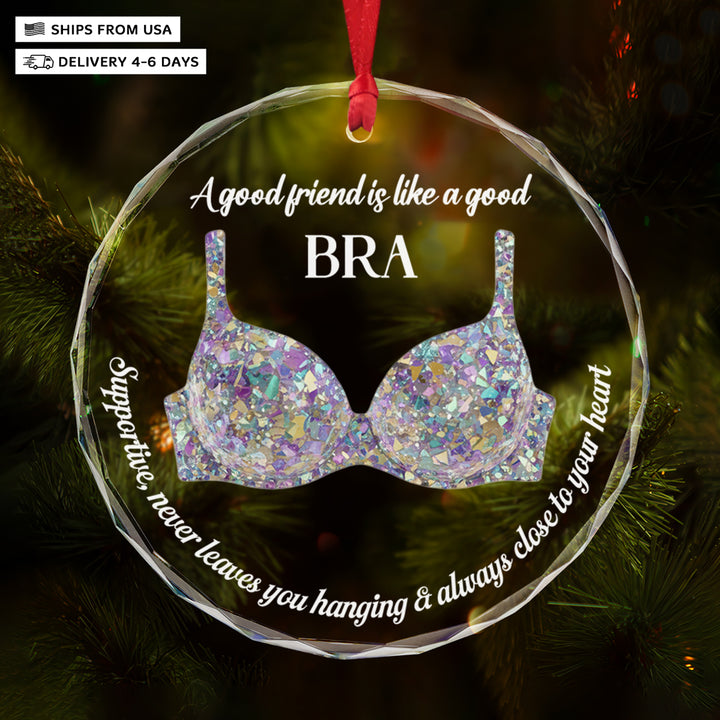 Besties Forever - Circle Glass Ornament - Christmas Gift For Besties, Best Friend NCU0NL221