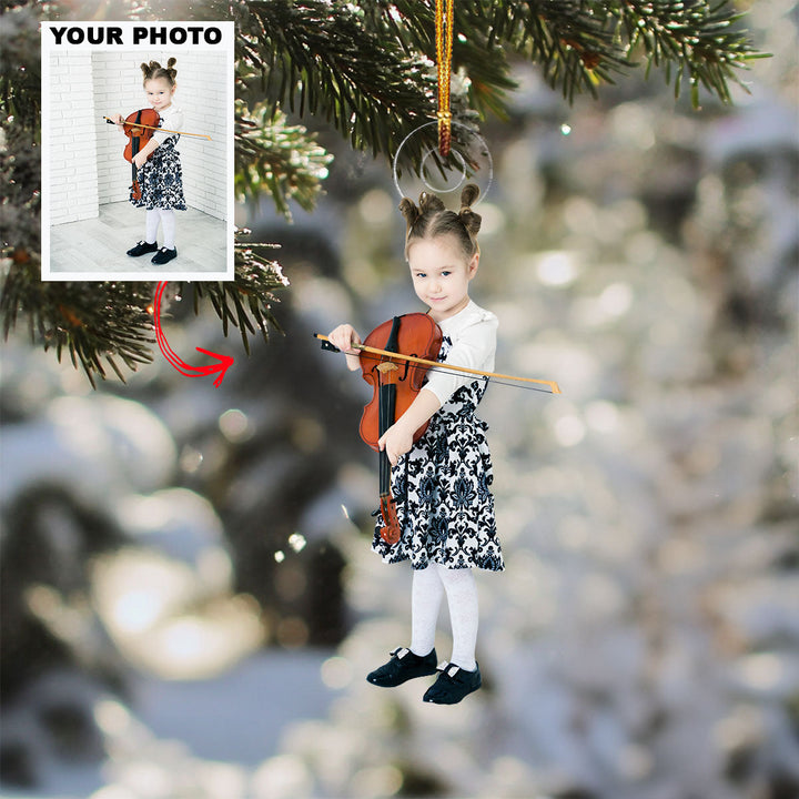 Sweet Symphony - Personalized Photo Mica Ornament - Christmas Gift For Baby, Family Members