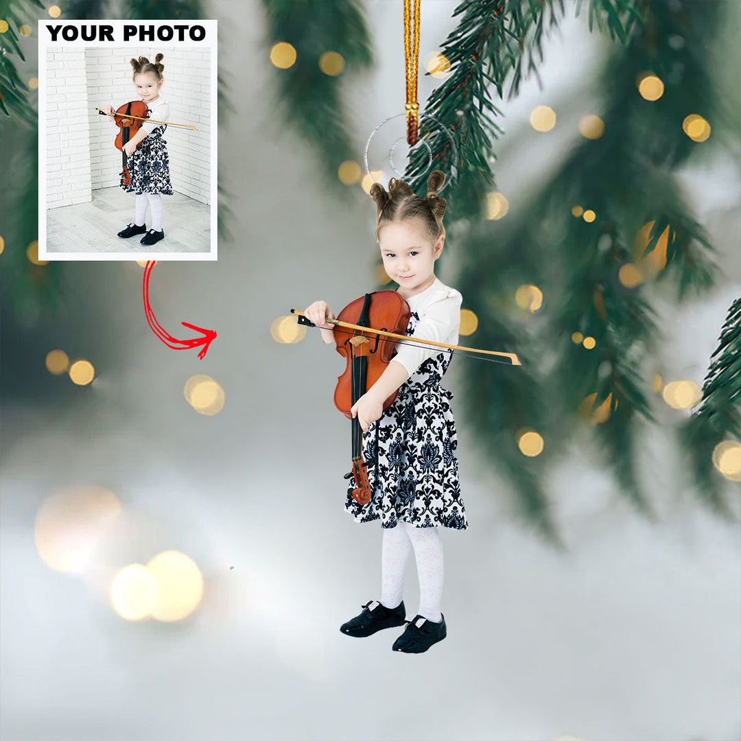 Sweet Symphony - Personalized Photo Mica Ornament - Christmas Gift For Baby, Family Members