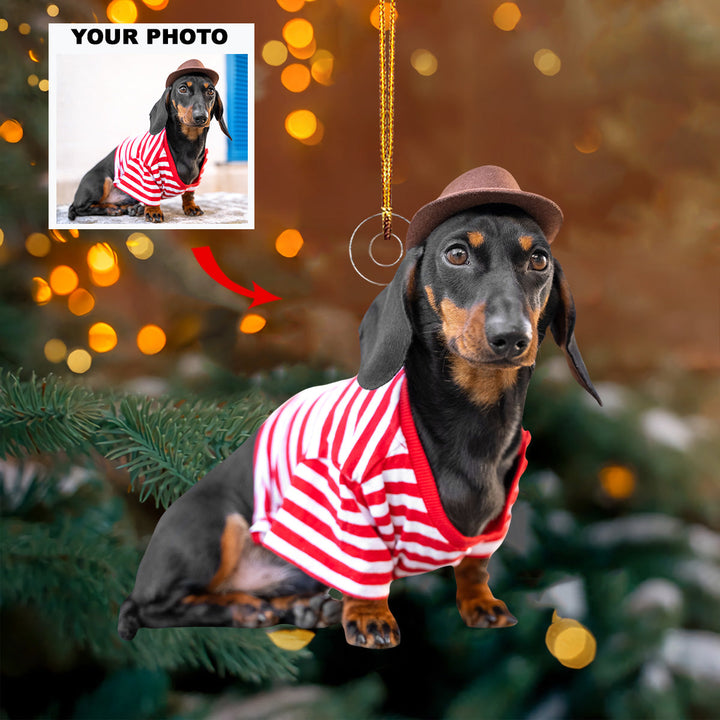 Lovely Paw - Personalized Photo Mica Ornament - Christmas Gift For Pet Lovers, Dog Lovers
