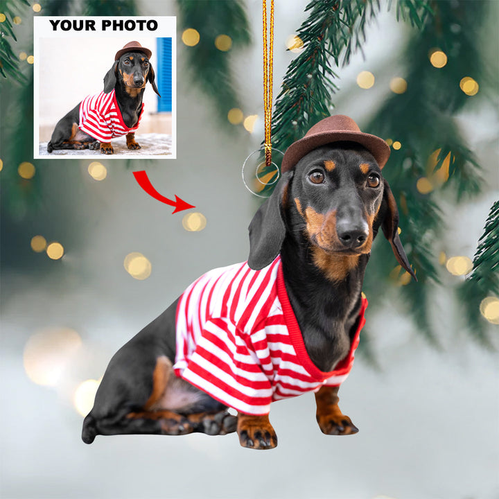 Lovely Paw - Personalized Photo Mica Ornament - Christmas Gift For Pet Lovers, Dog Lovers