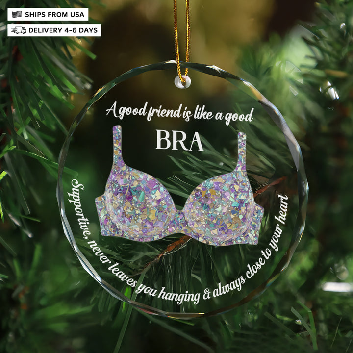 Besties Forever - Circle Glass Ornament - Christmas Gift For Besties, Best Friend NCU0NL221