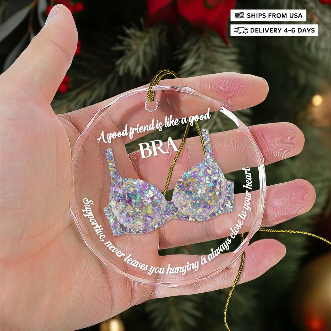 Besties Forever - Circle Glass Ornament - Christmas Gift For Besties, Best Friend NCU0NL221