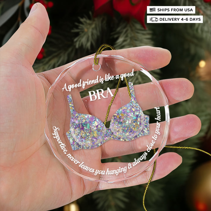 Besties Forever - Circle Glass Ornament - Christmas Gift For Besties, Best Friend NCU0NL221
