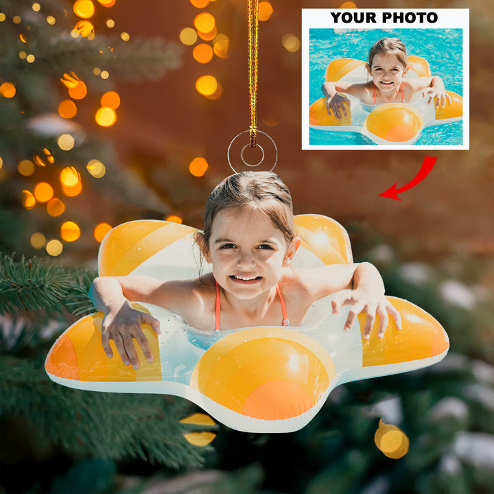 Little Star - Personalized Photo Mica Ornament - Gift For Baby, Family Members