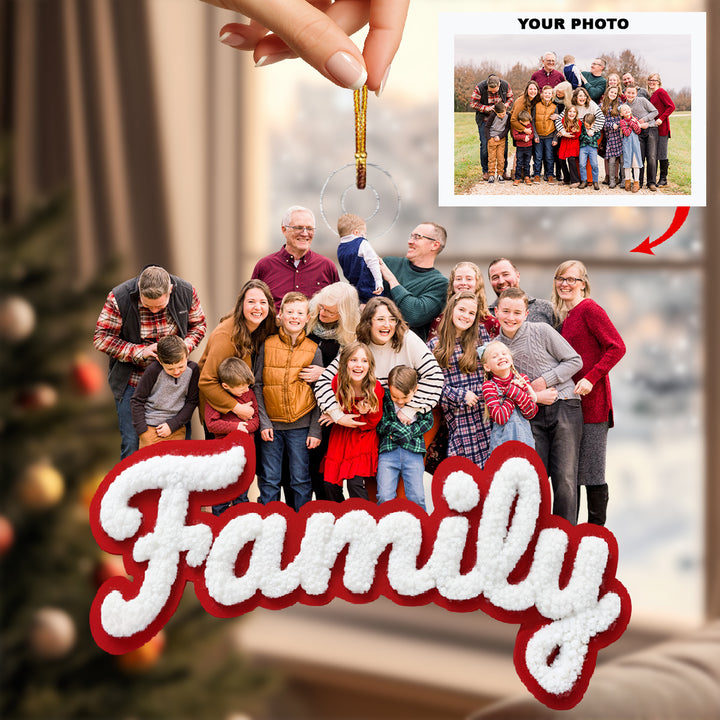 Where Love is Endless - Personalized Photo Mica Ornament - Christmas Gift For Family Members UPL0LDH008