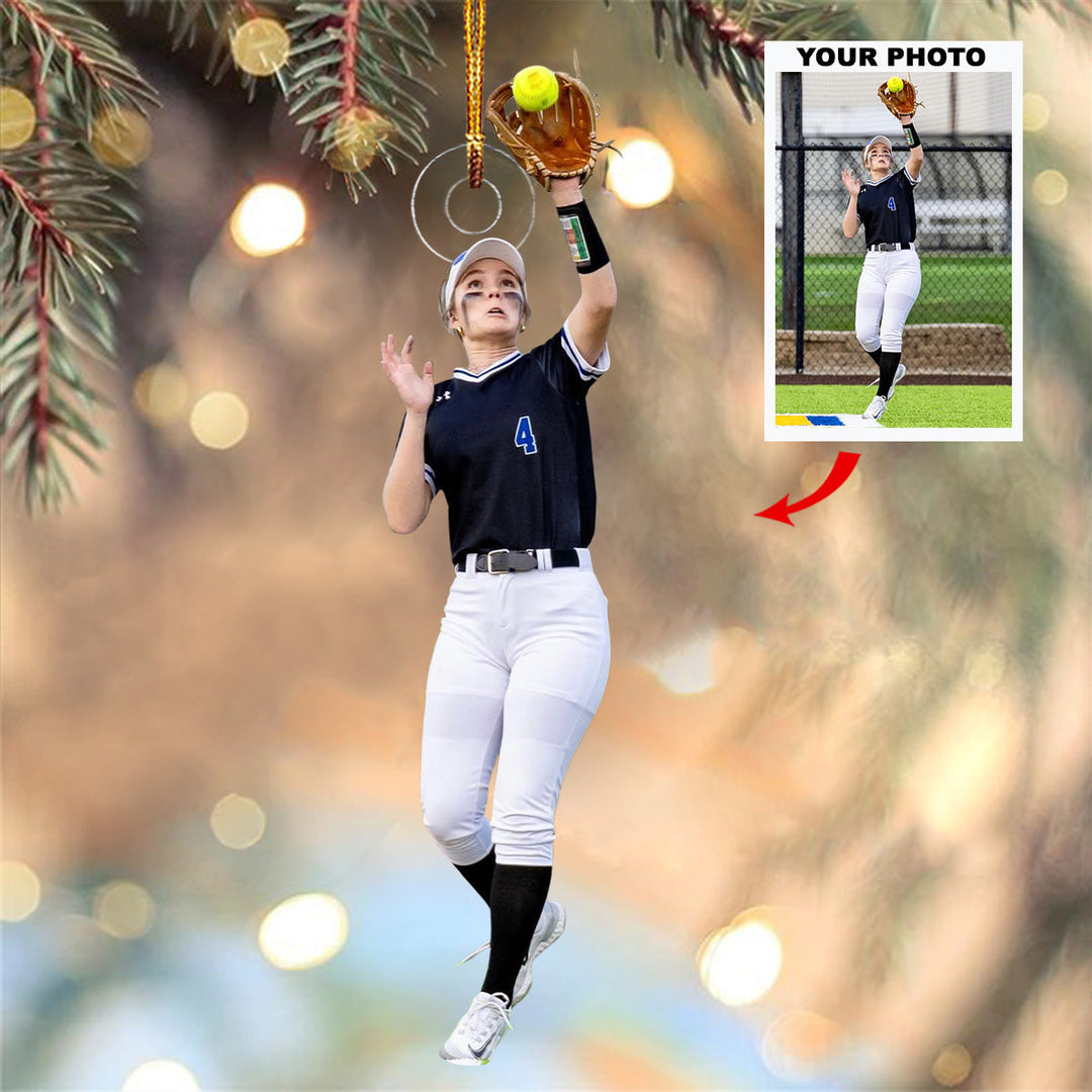 Pitch Perfect - Personalized Photo Mica Ornament - Gift For Baseball Lover, Baseball Player, Family Member