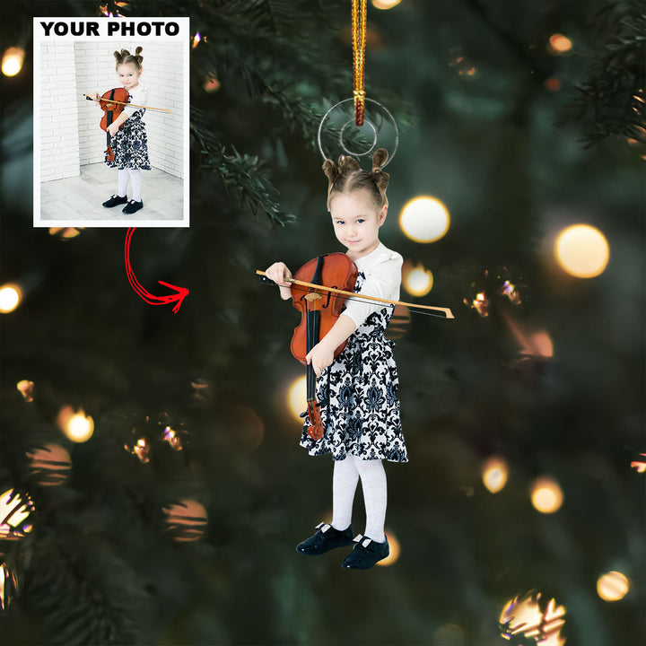 Sweet Symphony - Personalized Photo Mica Ornament - Christmas Gift For Baby, Family Members