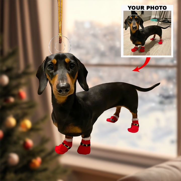 A Long Little Christmas - Personalized Photo Mica Ornament - Christmas Gift For Dog Lover, Dog Mom, Dog Dad