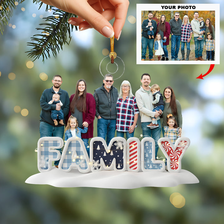 Together Is Best To Be - Customized Photo Ornament - Christmas Gift For Family Members UPL0LDH007