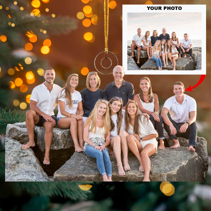 Harmony Within Our Home - Personalized Photo Mica Ornament - Christmas Gift For Family Members