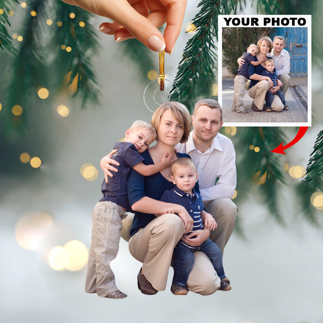Beautiful Moment - Personalized Photo Mica Ornament - Christmas Gift For Family Members