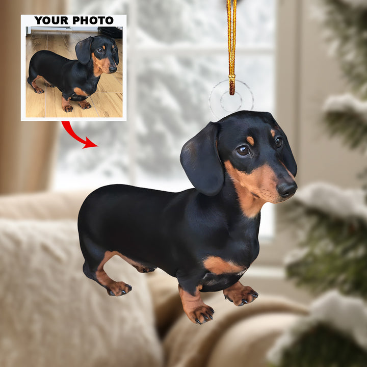 Our Wiener Wonderland - Personalized Photo Mica Ornament - Christmas Gift For Dog Lover, Dog Mom, Dog Dad