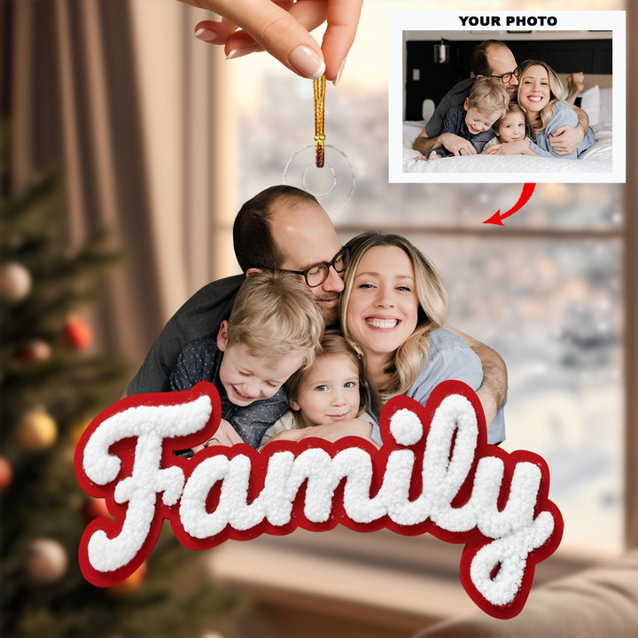 Where Love is Endless - Personalized Photo Mica Ornament - Christmas Gift For Family Members UPL0LDH008