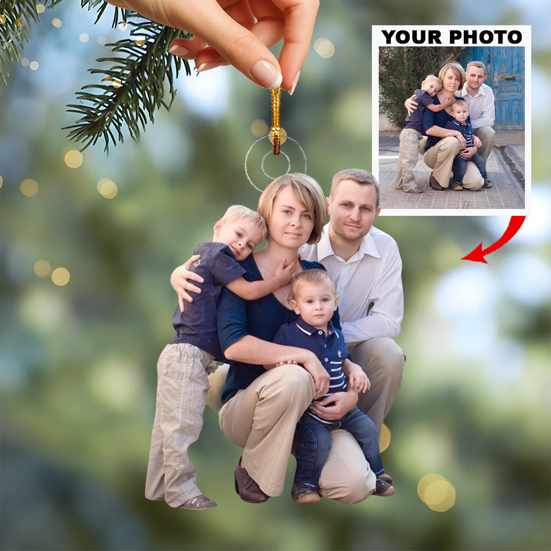 Beautiful Moment - Personalized Photo Mica Ornament - Christmas Gift For Family Members