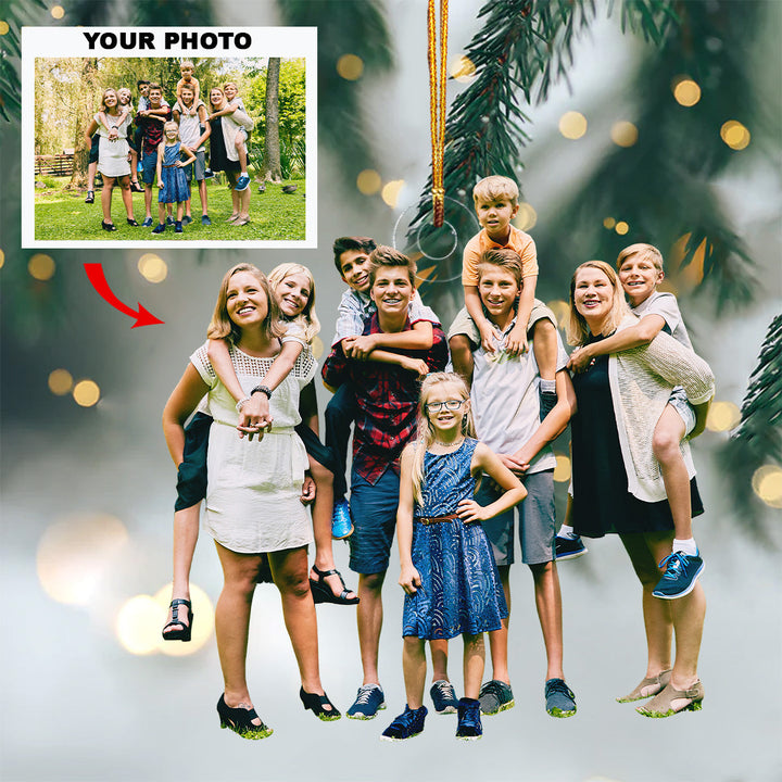 Together Always - Personalized Photo Mica Ornament - Christmas Gift For Family Members