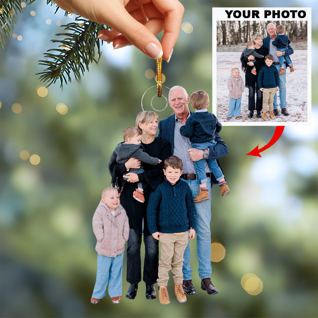 Home Filled With Love - Personalized Photo Mica Ornament - Christmas Gift For Family Members