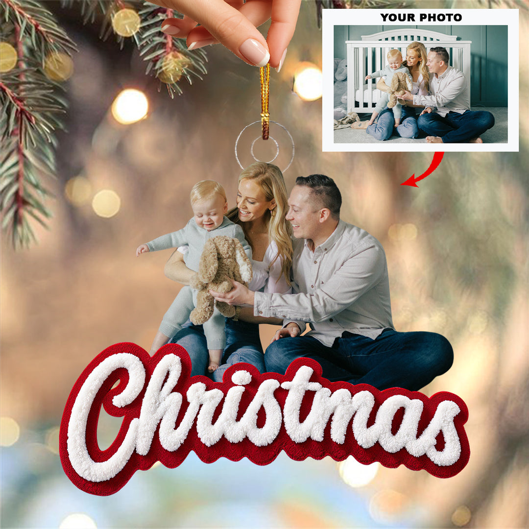 Christmas is Gathering - Personalized Photo Mica Ornament - Christmas Gift For Family Members UPL0LDH009