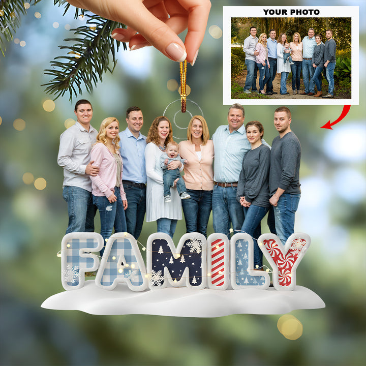 Together Is Best To Be - Customized Photo Ornament - Christmas Gift For Family Members UPL0LDH007