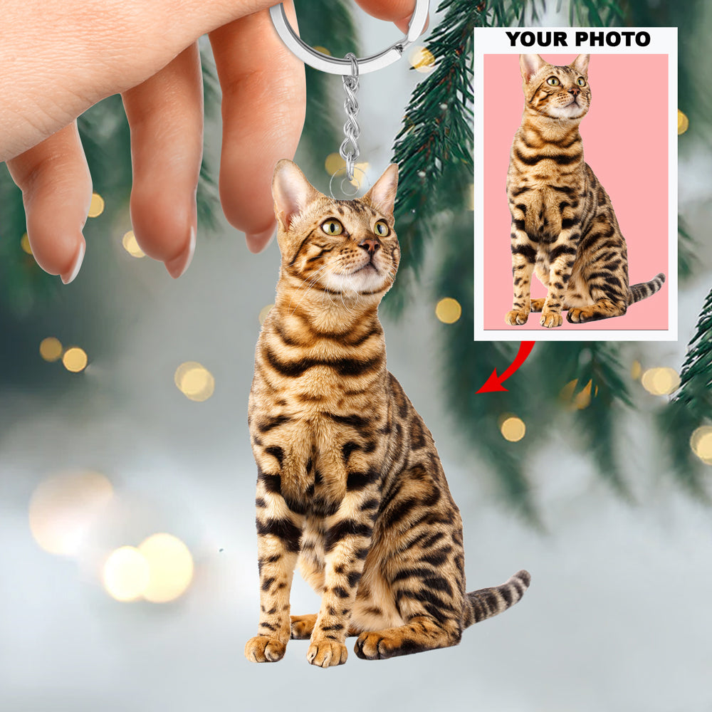 Personalized Custom Keychain - Birthday Gift For Cat Mom, Cat Dad, Dog Mom, Dog Dad, Cat Lover - Love My Cat, Custom Your Photo UPL0PD010