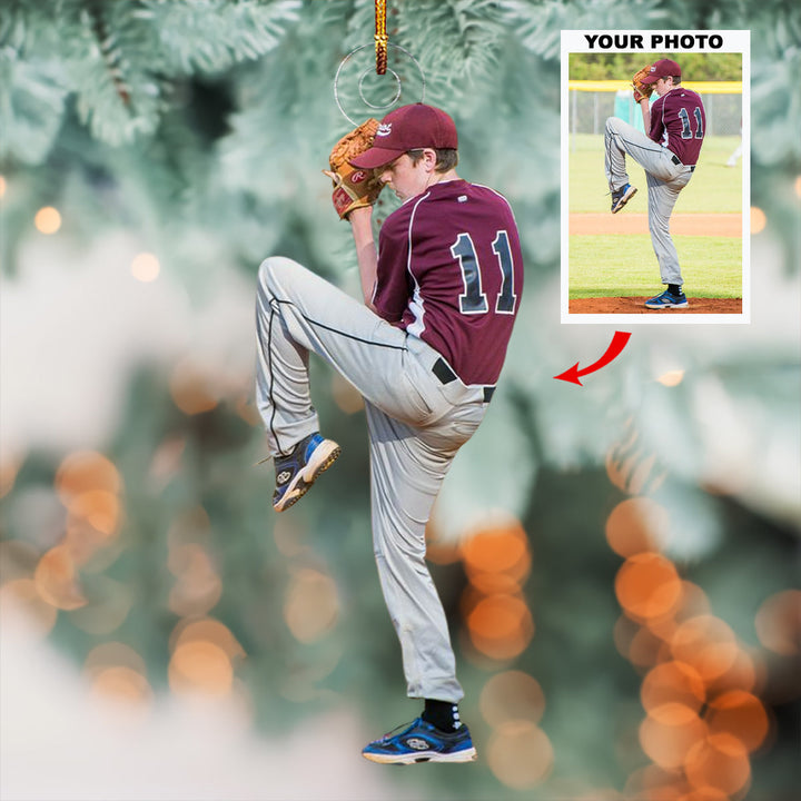 Strike Zone - Personalized Photo Mica Ornament - Gift For Baseball Lover, Baseball Player, Family Member