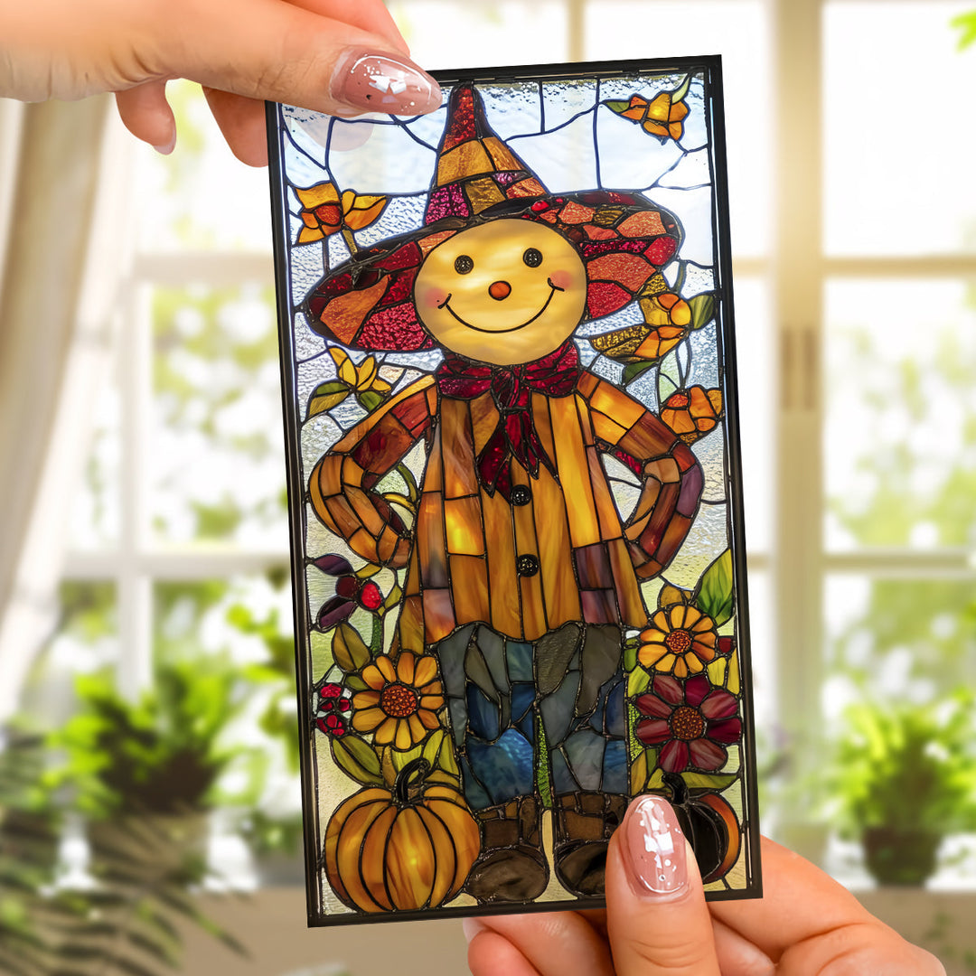 Autumn Sunset Scarecrow - Window Hanging Suncatcher NCU0PD104