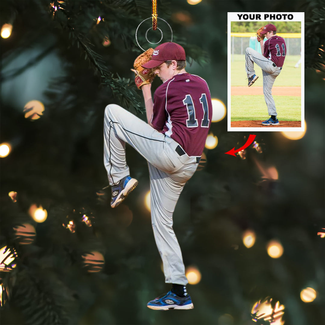 Strike Zone - Personalized Photo Mica Ornament - Gift For Baseball Lover, Baseball Player, Family Member