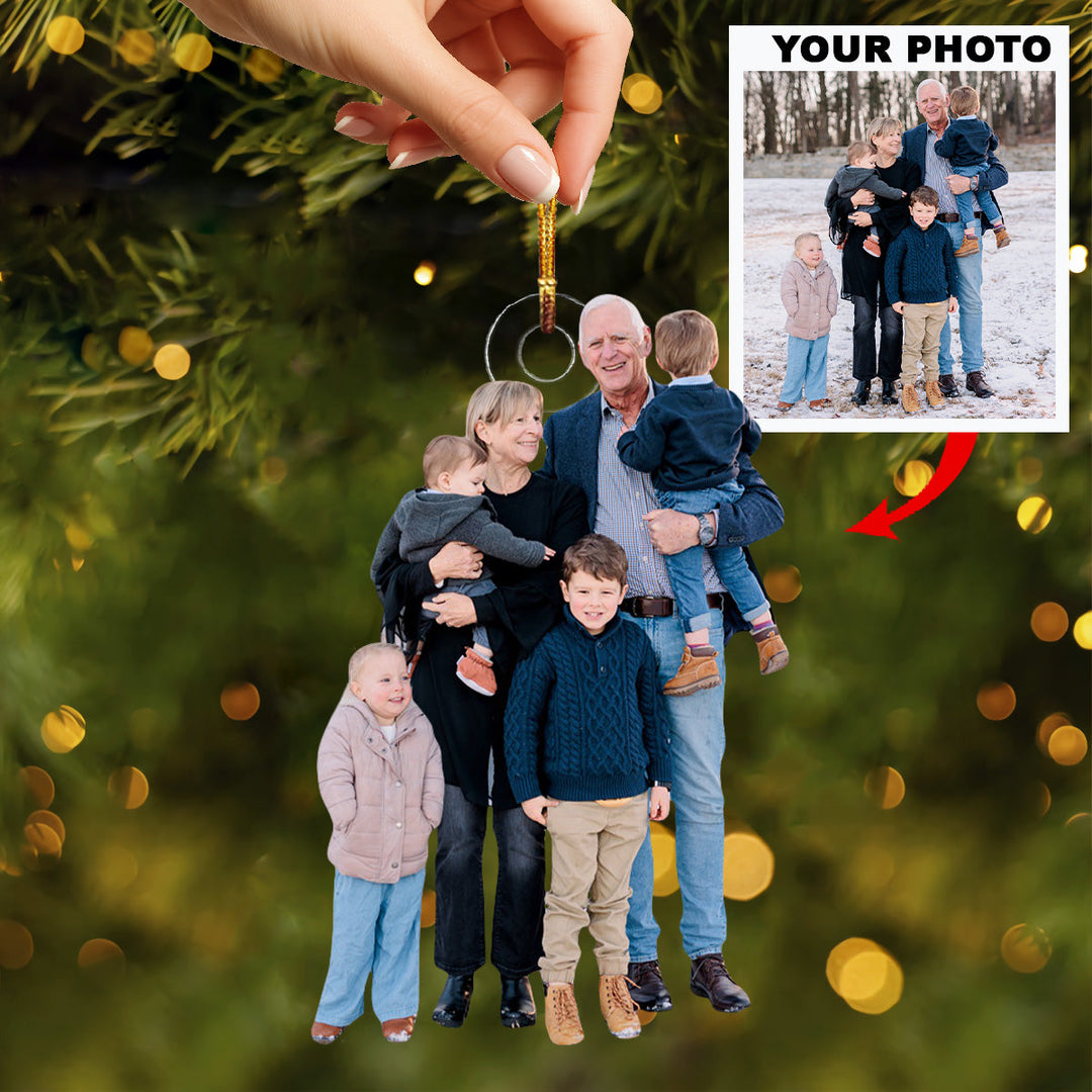 Home Filled With Love - Personalized Photo Mica Ornament - Christmas Gift For Family Members