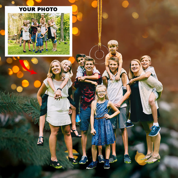 Together Always - Personalized Photo Mica Ornament - Christmas Gift For Family Members