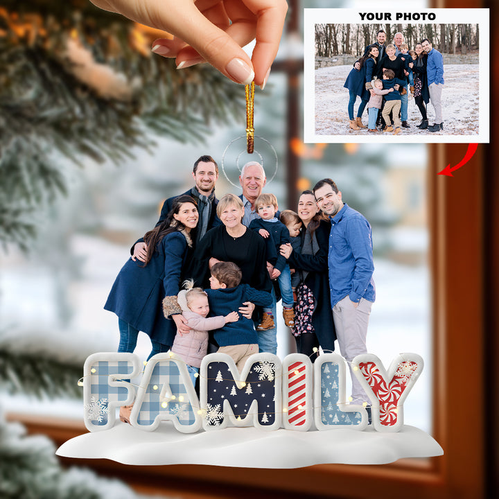 Together Is Best To Be - Customized Photo Ornament - Christmas Gift For Family Members UPL0LDH007