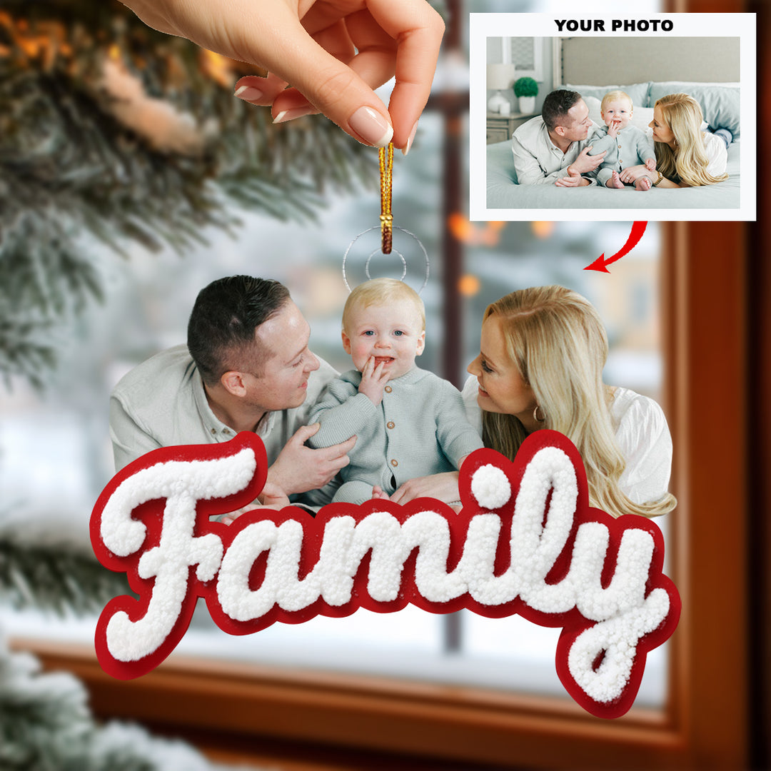 Where Love is Endless - Personalized Photo Mica Ornament - Christmas Gift For Family Members UPL0LDH008