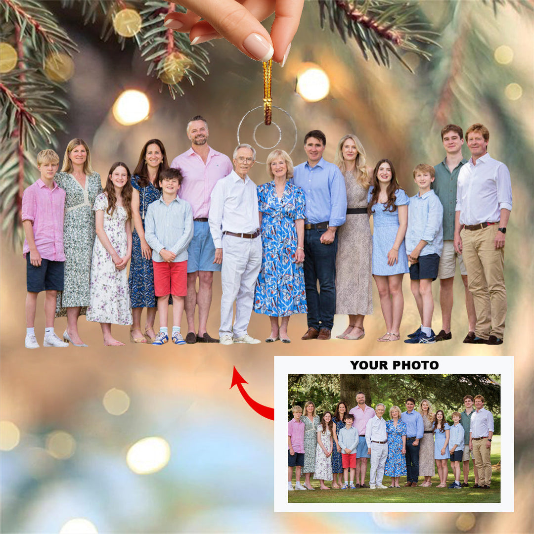 Bonded Love - Personalized Photo Mica Ornament - Christmas Gift For Family Members