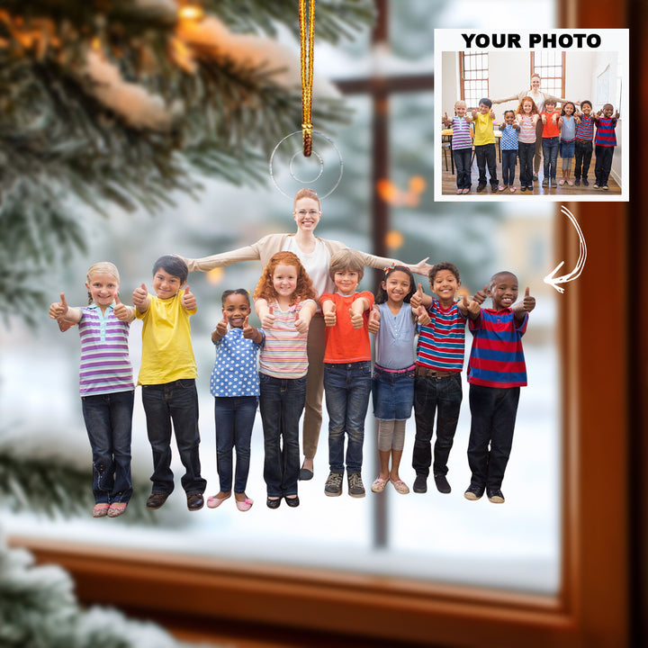 Inspire Always - Personalized Photo Mica Ornament - Christmas Gift For Teachers