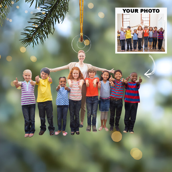 Inspire Always - Personalized Photo Mica Ornament - Christmas Gift For Teachers
