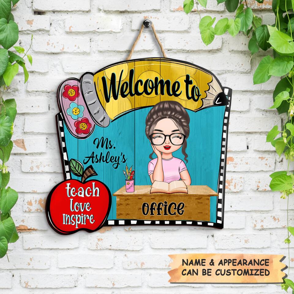 Personalized Door Sign - Gift For Teacher - Welcome To My Office